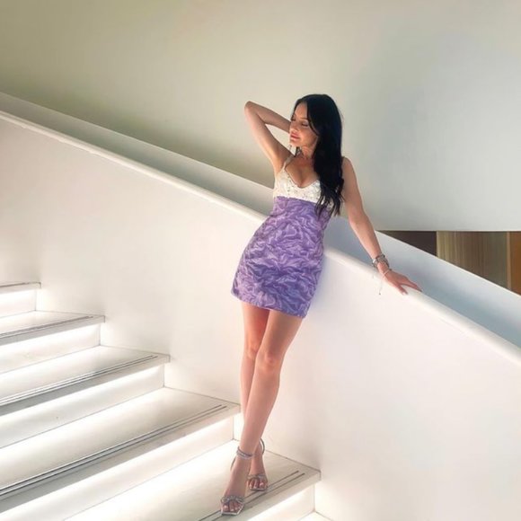 H&M Innovation Embellished Jacquard Weave Sleeveless Mini Dress XS - Picture 9 of 16